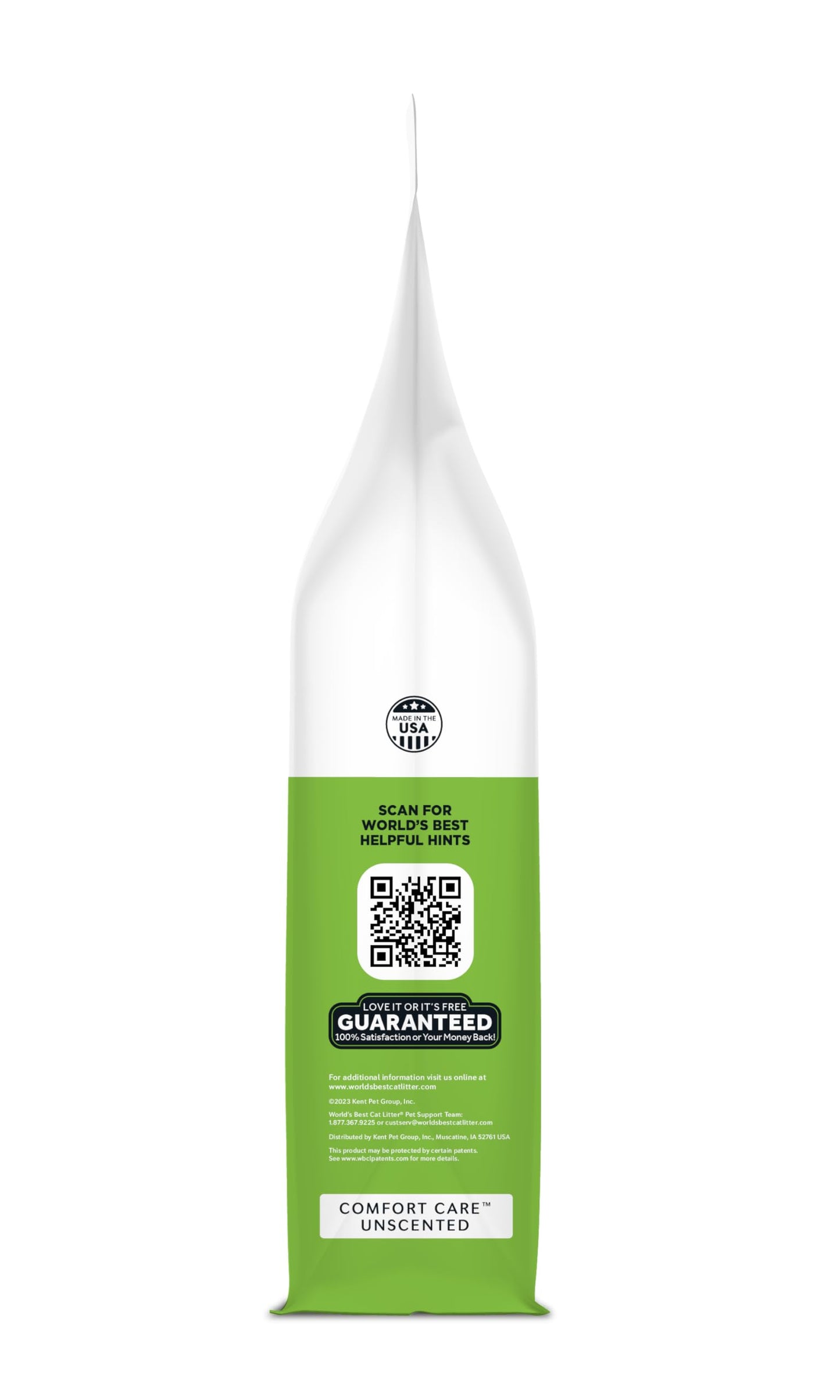 WORLD'S BEST CAT LITTER Comfort Care Unscented, 32-Pounds - Natural Ingredients, Quick Clumping, Flushable, 99% Dust Free & Made in USA - Long-Lasting Odor Control & Easy Scooping