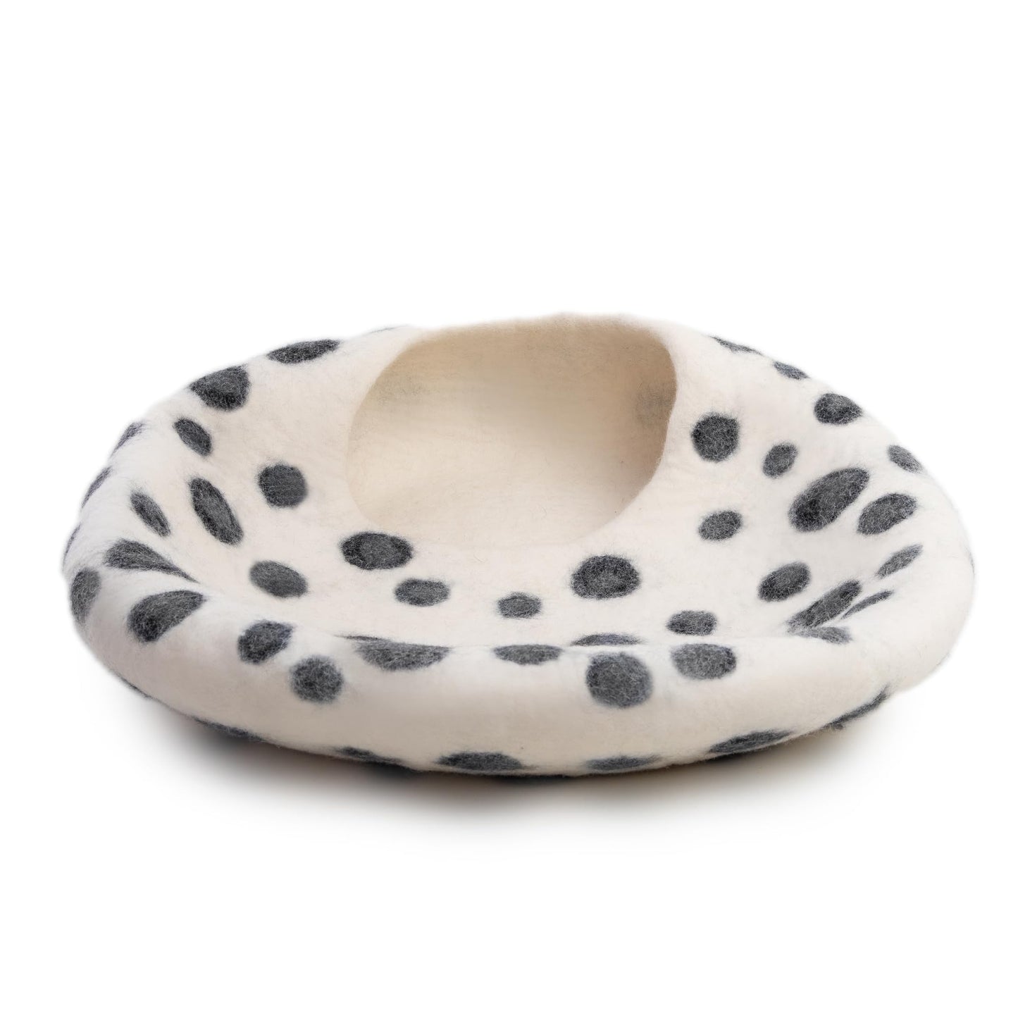Luxurious Merino Wool Cat Cave - Foldable Hideaway Pod for Indoor Cats - Premium Felt Kitten Pet Enclosure - Covered Cat House for Ultimate Cozy Comfort by Woolygon
