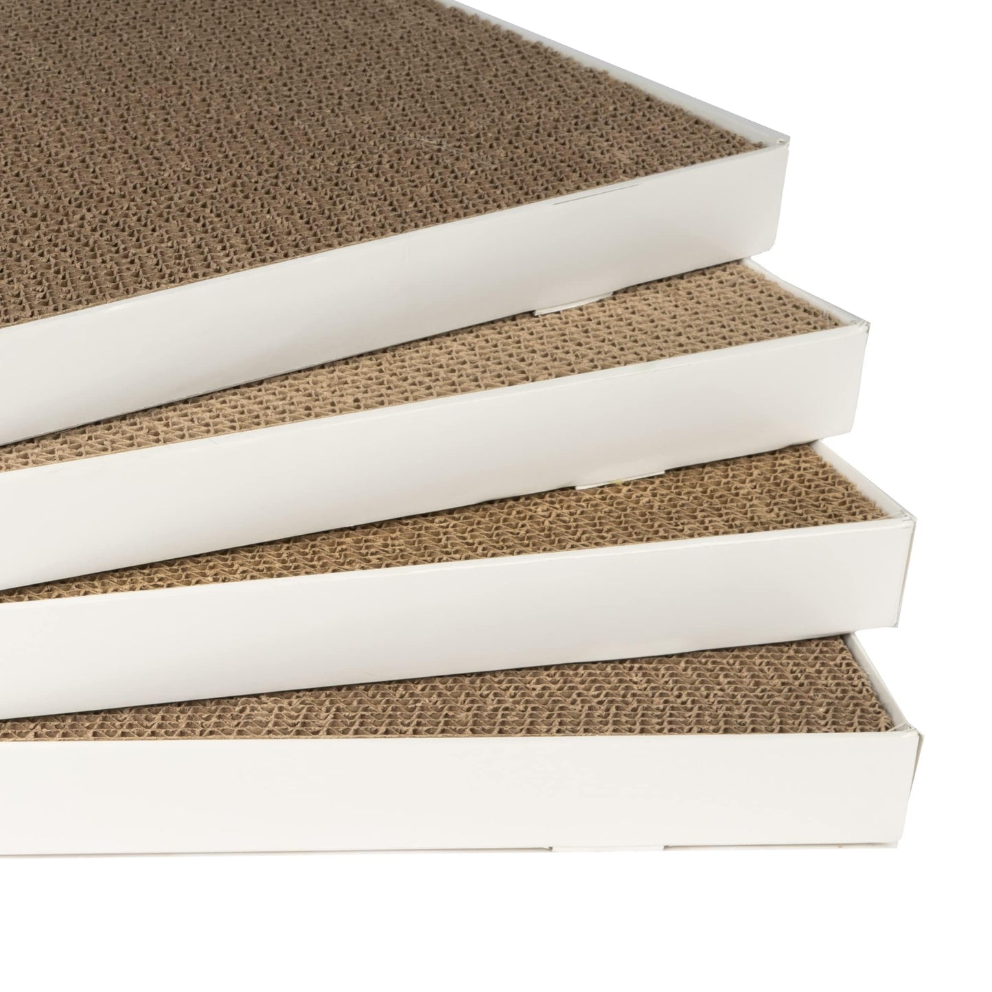 Corrugated Cardboard Cat Scratchers – Reversible 4‑Pack