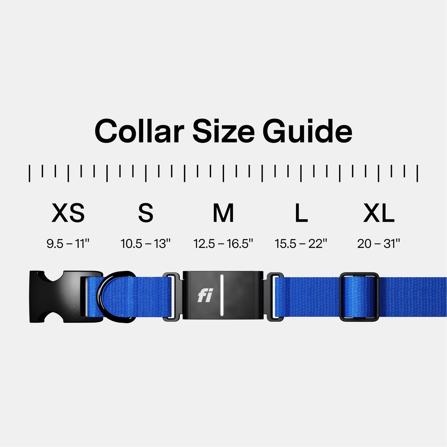 Fi New Series 3+ Smart Dog Tracker Collar [6 Month Membership Included] GPS Tracker for Dogs with Health & Behavior Monitoring, Escape Alerts, Waterproof, LED, Apple Watch Compatible (Blue, Large)