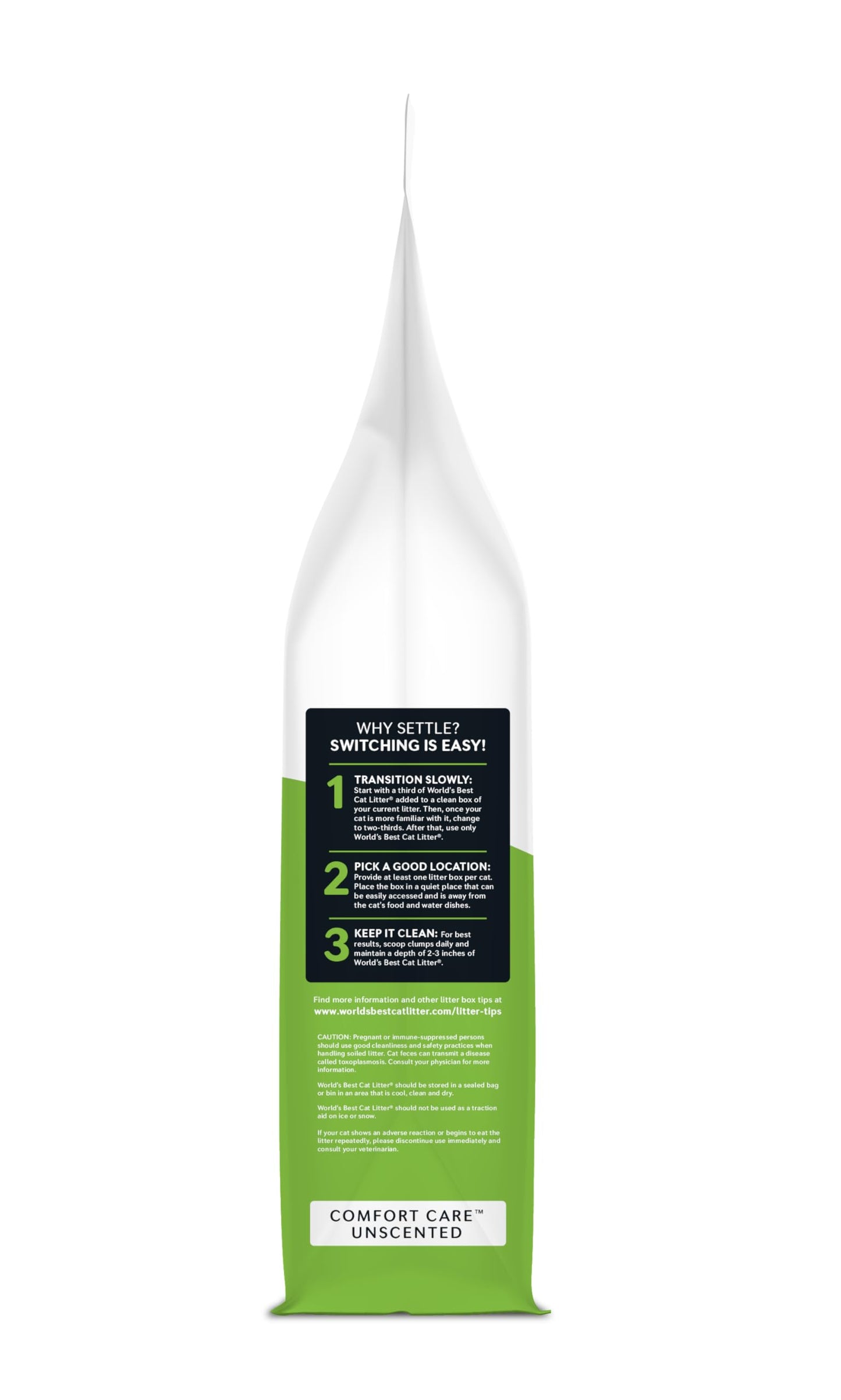 WORLD'S BEST CAT LITTER Comfort Care Unscented, 32-Pounds - Natural Ingredients, Quick Clumping, Flushable, 99% Dust Free & Made in USA - Long-Lasting Odor Control & Easy Scooping