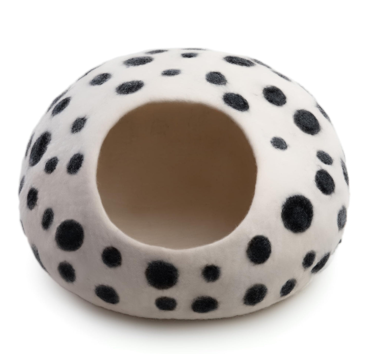 Luxurious Merino Wool Cat Cave - Foldable Hideaway Pod for Indoor Cats - Premium Felt Kitten Pet Enclosure - Covered Cat House for Ultimate Cozy Comfort by Woolygon