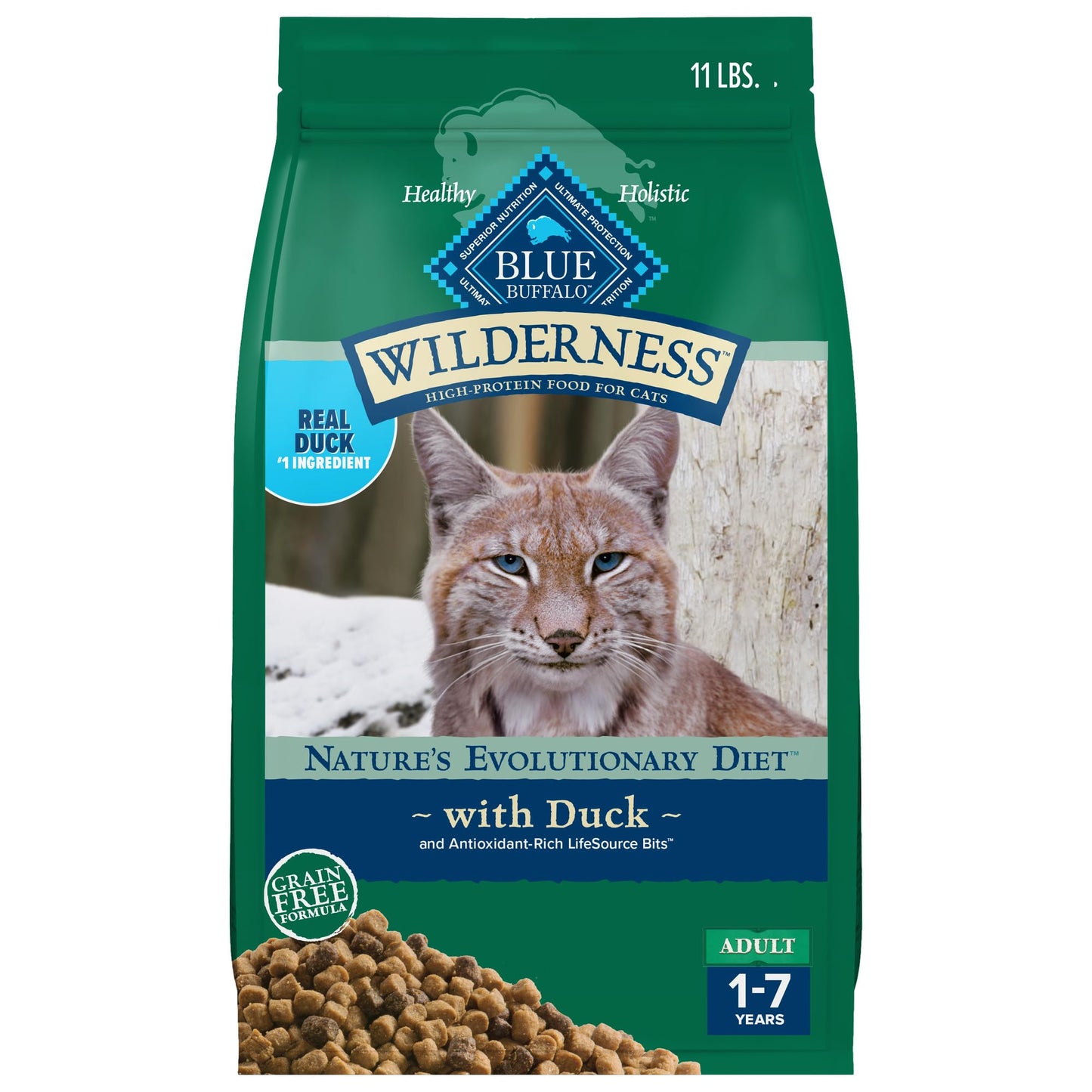 Blue Buffalo Wilderness Grain‑Free Duck Cat Food – 11 lb
