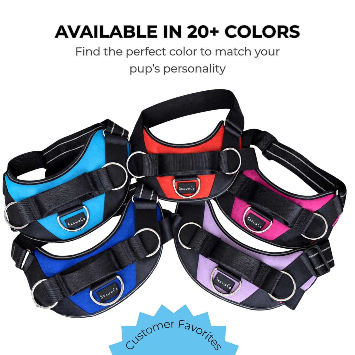 ShawnCo Essential Dog Harness, No-Pull Pet Vest with 3 Leash Clips, No Choke, Reflective, Adjustable and Padded, for Easy Walking and Training for Small, Medium and Large Dogs (Dark Camo, XS)