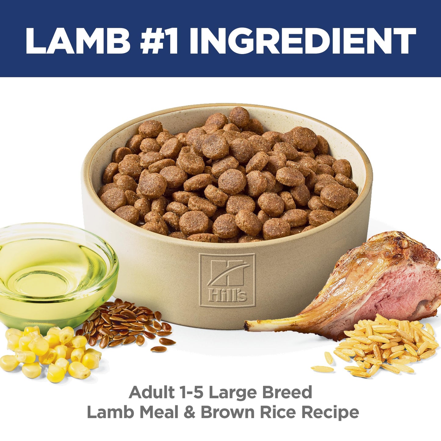 Hill's Science Diet Adult 1-5 Large Breed Recipe Dry Dog Food, Lamb Meal & Brown Rice, 33 lb. Bag