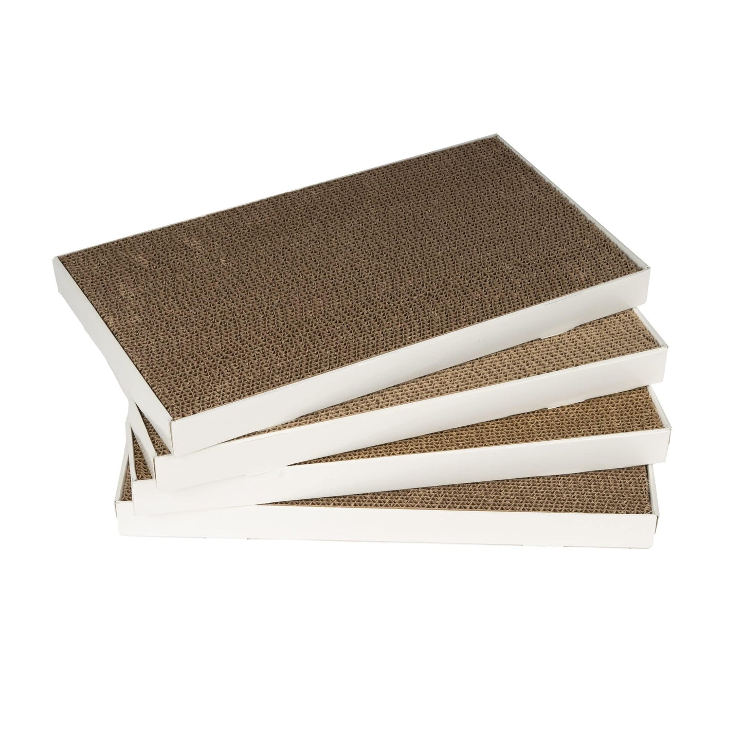 Corrugated Cardboard Cat Scratchers – Reversible 4‑Pack