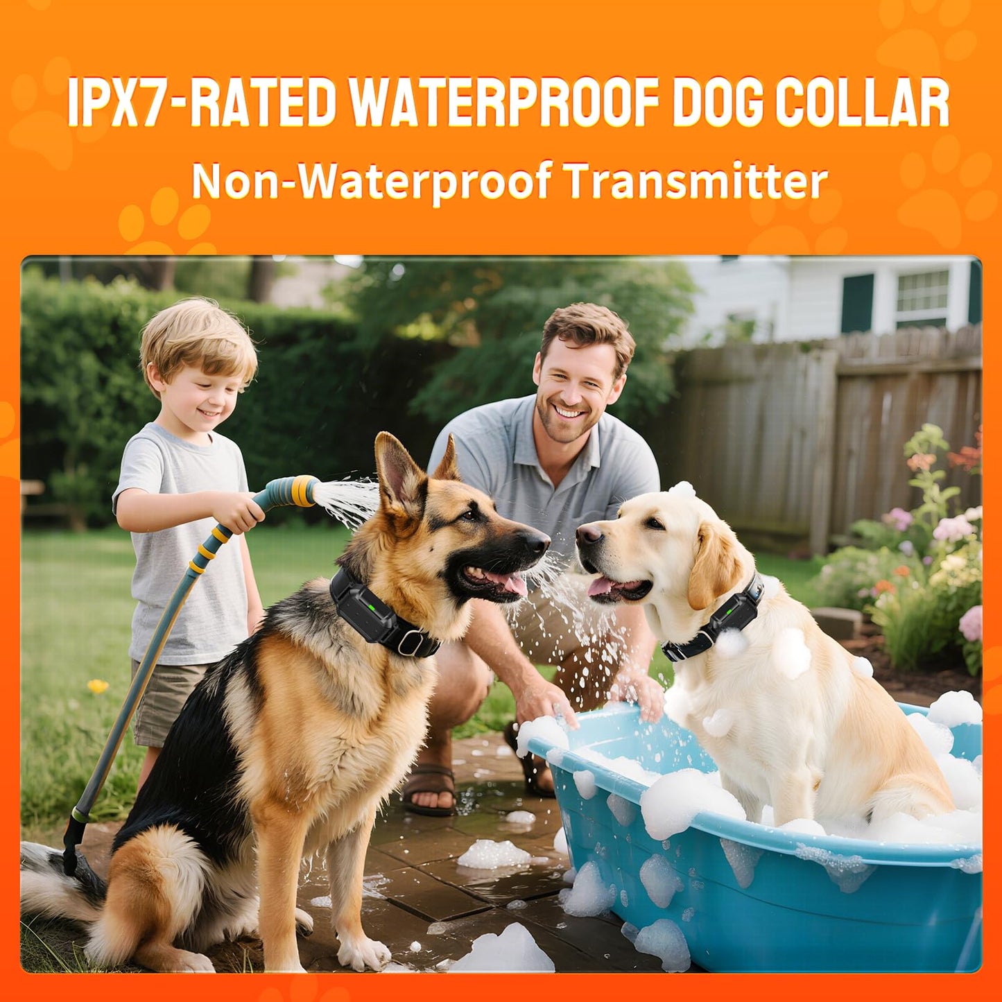 3-in-1 Wireless Dog Fence System for 3 Dogs with Remote Training Collar & Forbidden Zone,Adjustable 10-120ft Boundary Range, Beep Vibration & Static Shock Modes,IPX7 Waterproof for Yard & Home,2collar