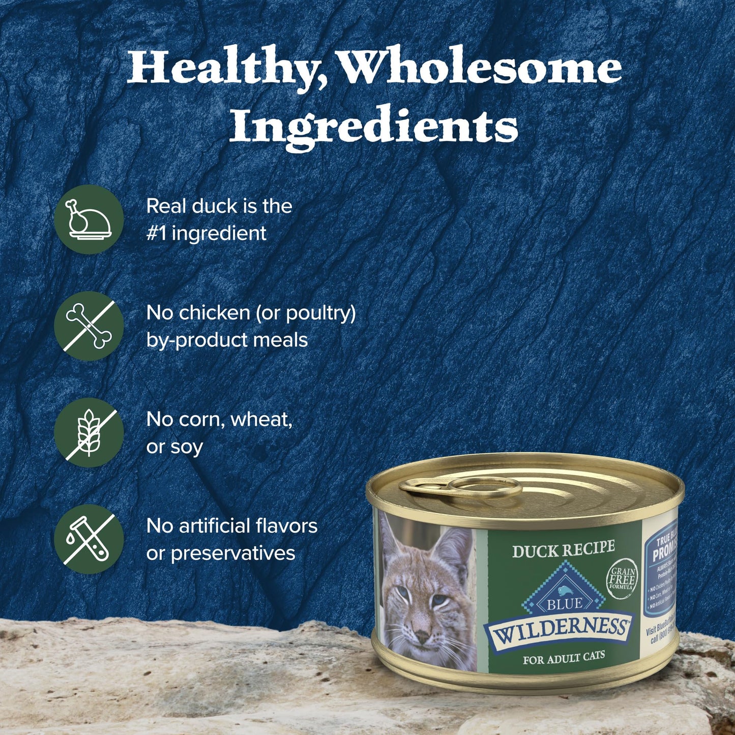 Blue Buffalo Wilderness Duck Paté Wet Cat Food – 24 Pack
